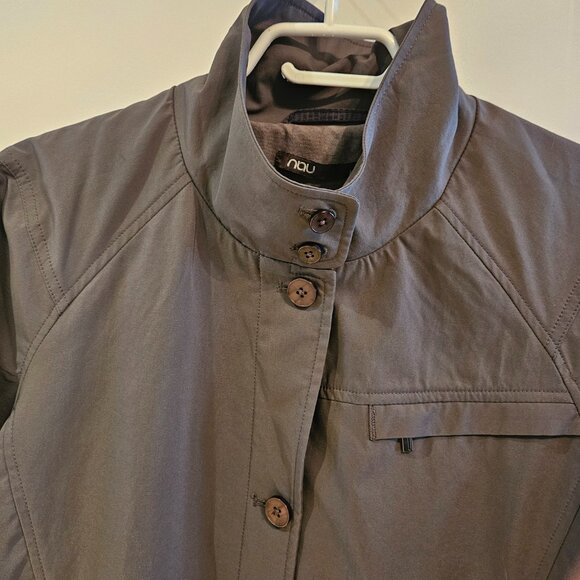 NAU khaki green lined jacket - Wear collar two ways - Mint - Sz M - Picture 4 of 8